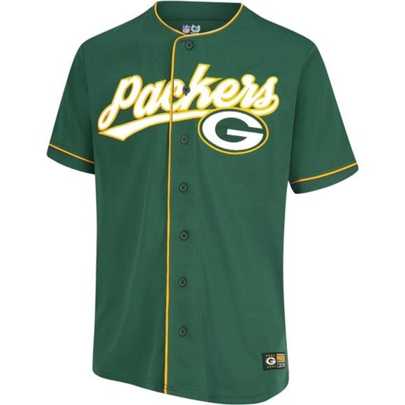 NEW NFL Green Bay Packers Game Day Button Down Baseball Mesh Jersey - Picture 2 of 6